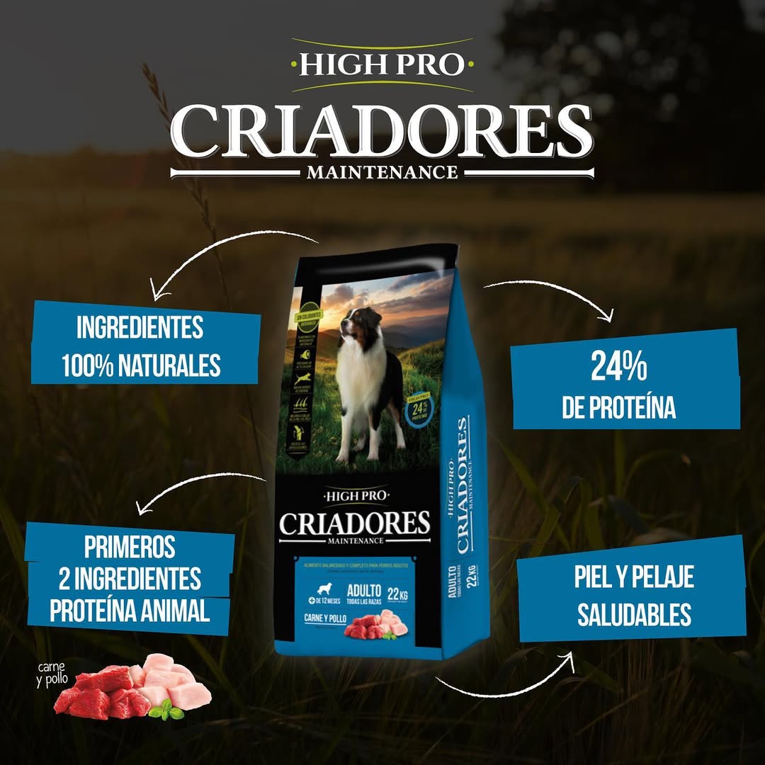 CRIADORES HIGH PRO 22 + 2 kg de Regalo