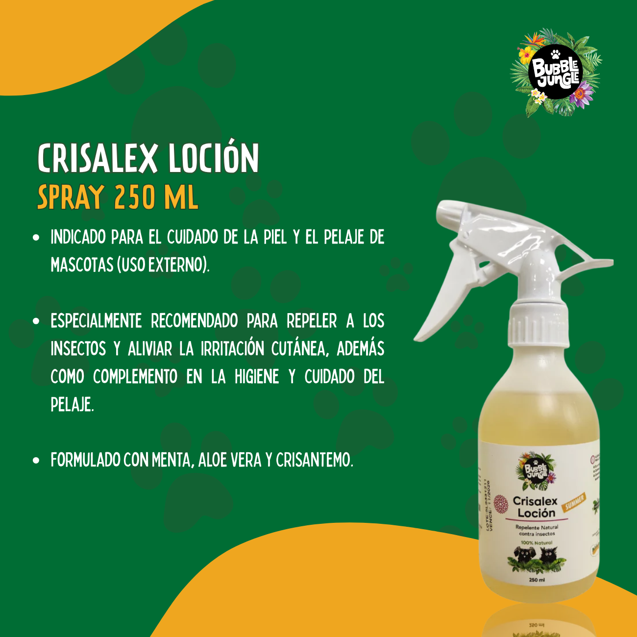 BUBBLE JUNGLE CRISALEX SUMMER - LOCIÓN REPELENTE