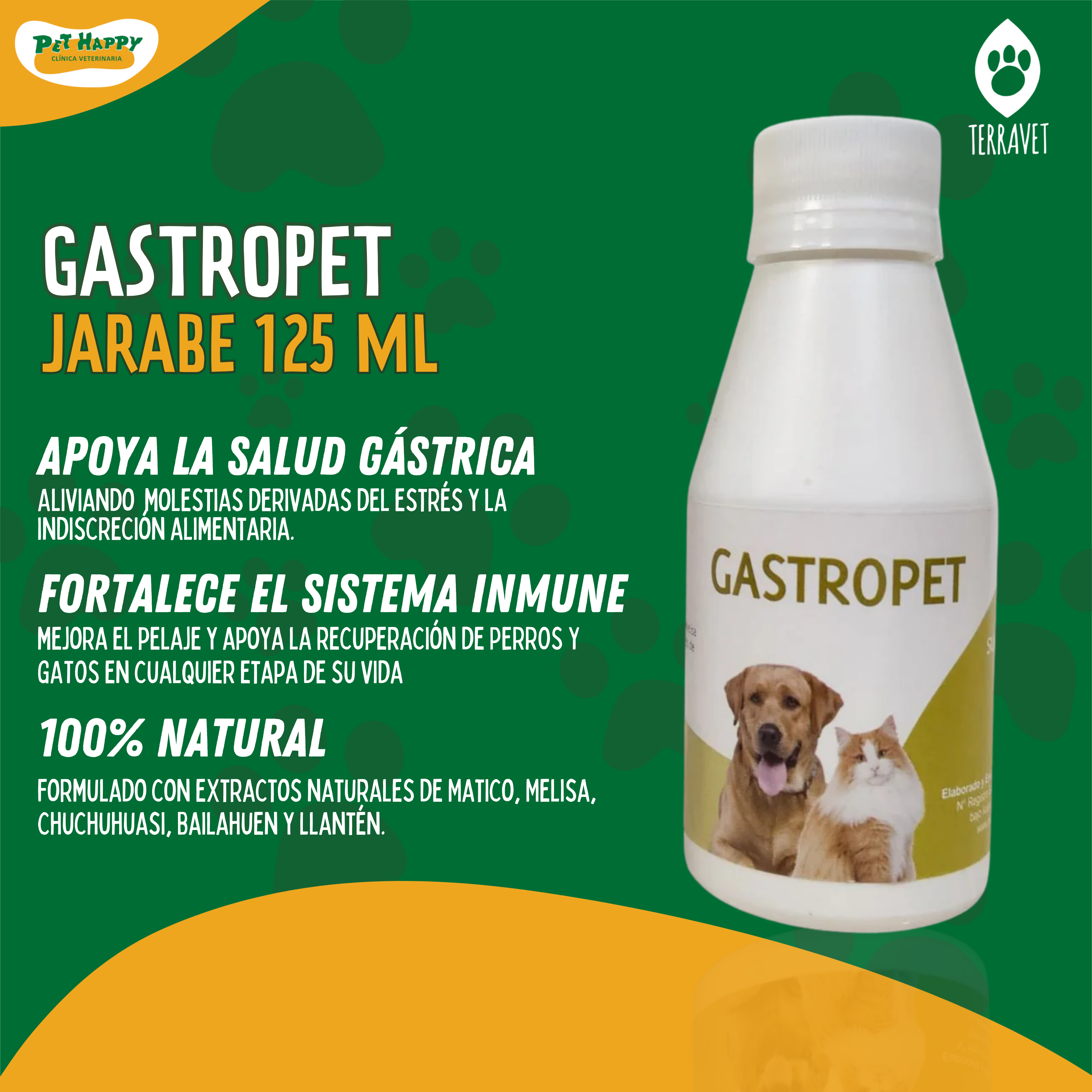 GASTROPET: Jarabe Natural para el Cuidado Gástrico de Mascotas
