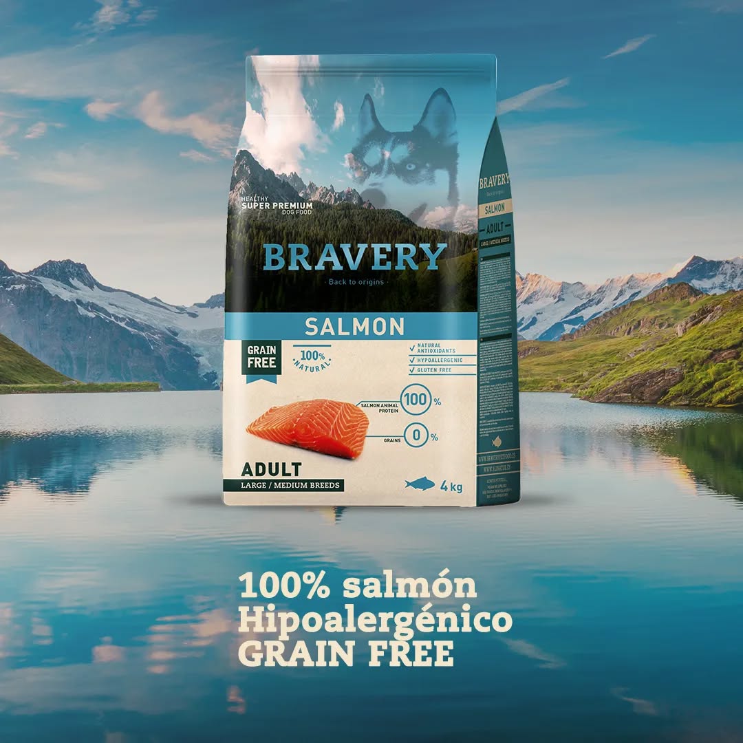 BRAVERY SALMON ADULT LARGE/MEDIUM BREEDS