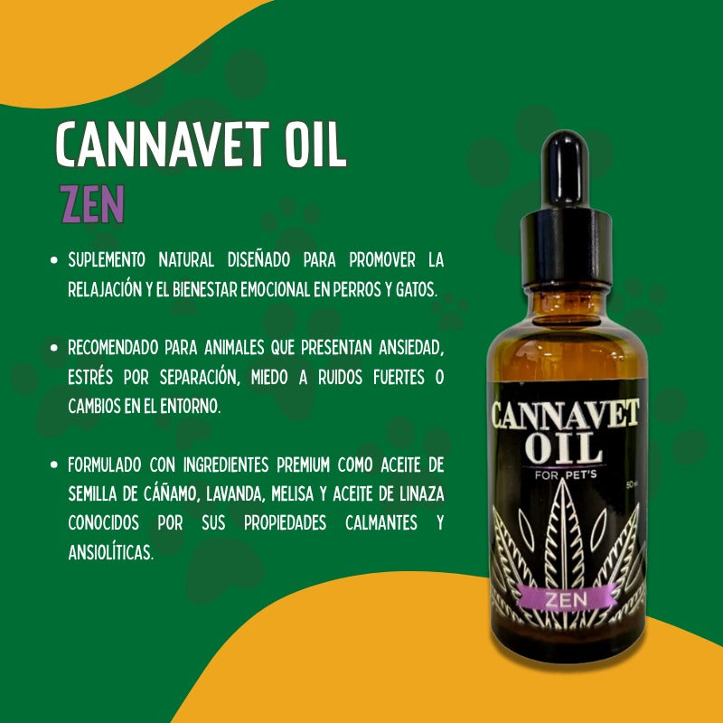 CANNAVET OIL ZEN: Aceite Calmante para Mascotas