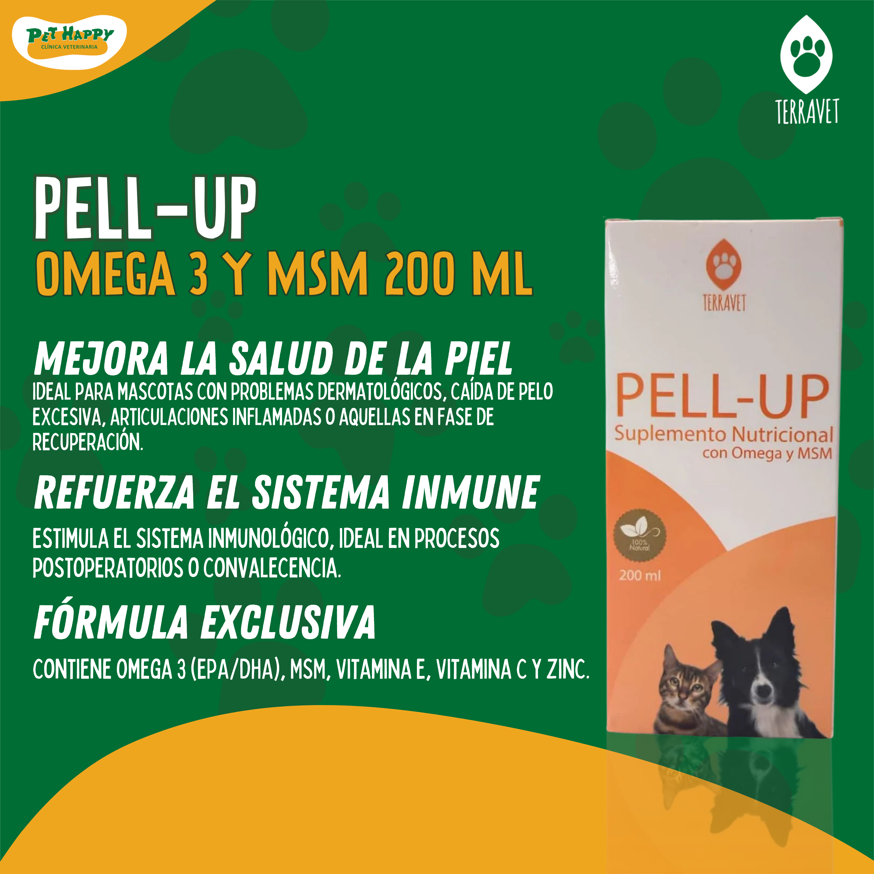 PELL-UP - Suplemento con Omega-3 para piel y pelaje