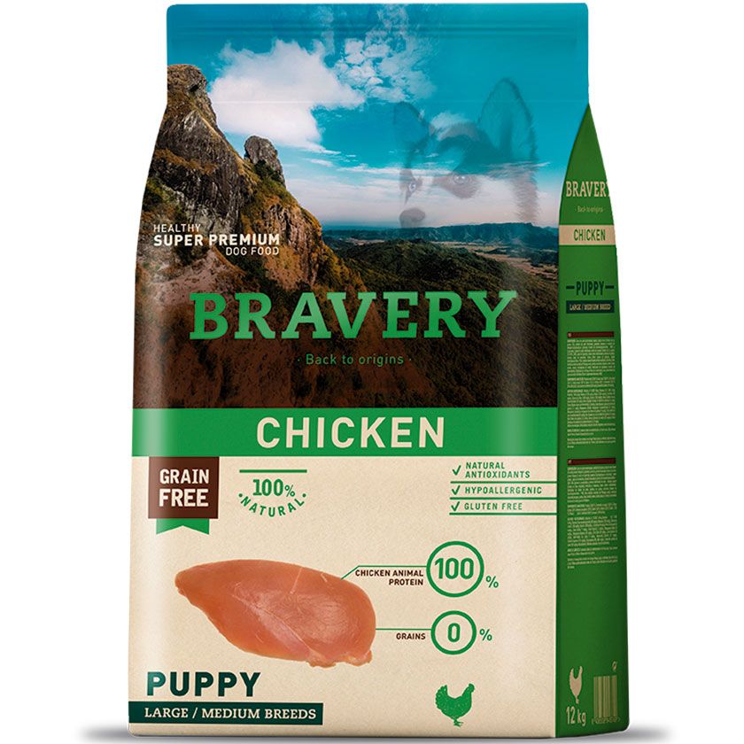 Producto hipoalergénico para perros sensibles - BRAVERY Chicken Puppy